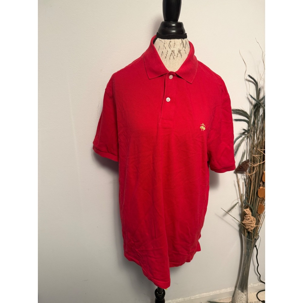 Brooks Brothers 1818 Performance Polo Mens XL Red Original Fit Cotton Pique